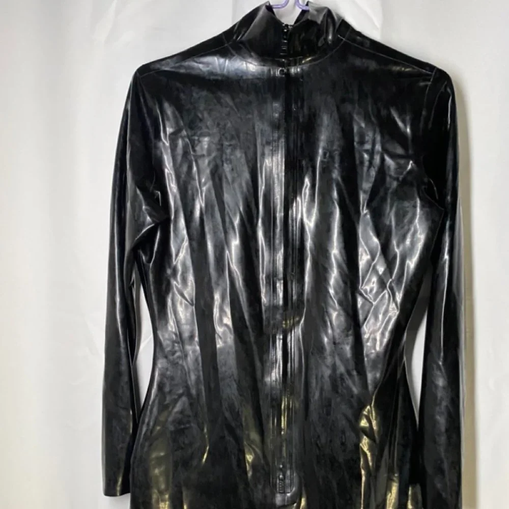 Latex Stripped Dress by Rubber Eva - Picture 3 of 15